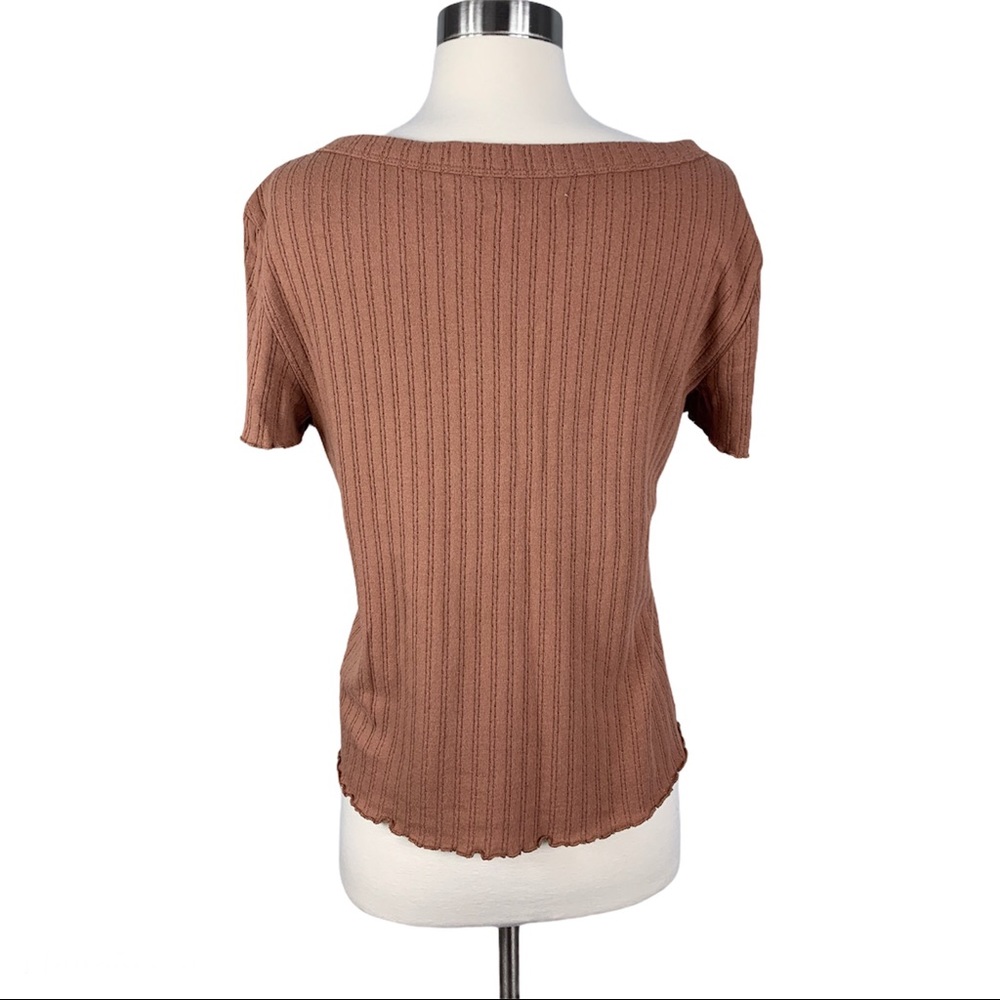 [American Eagle] Ribbed Button Detail Pullover Top - image 2